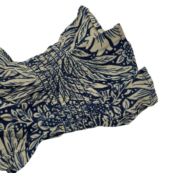 Morris & Co x H&M Long Sleeve Pullover Top Navy/Cream Floral Size 4 NWT - Picture 9 of 10